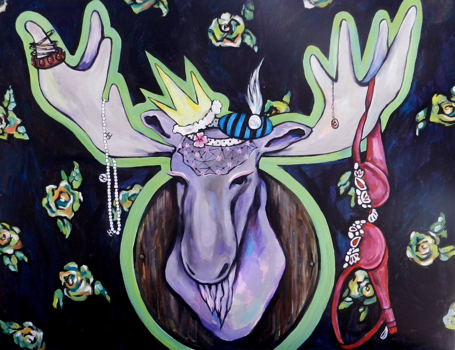 MOOSE  HEAD by Charity Daw