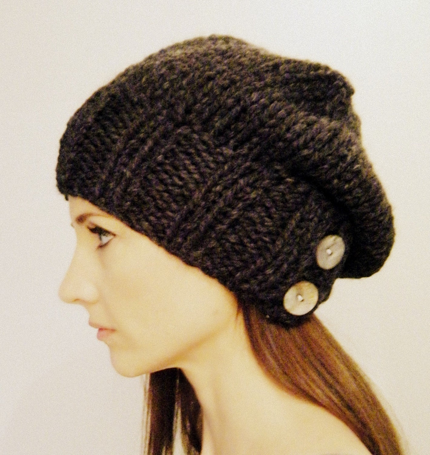 The Salt City. slouch hat knit - Charcoal unisex