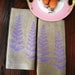 Lilac Fern. Mother's Day Gift.Tea Towel. Natural Linen.