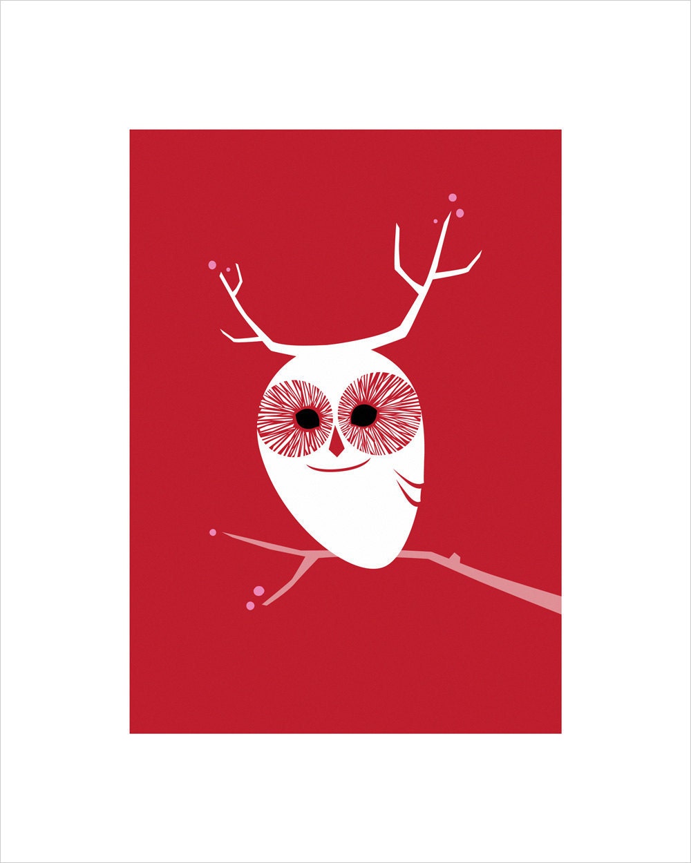 Sakura Owl - open edition art print