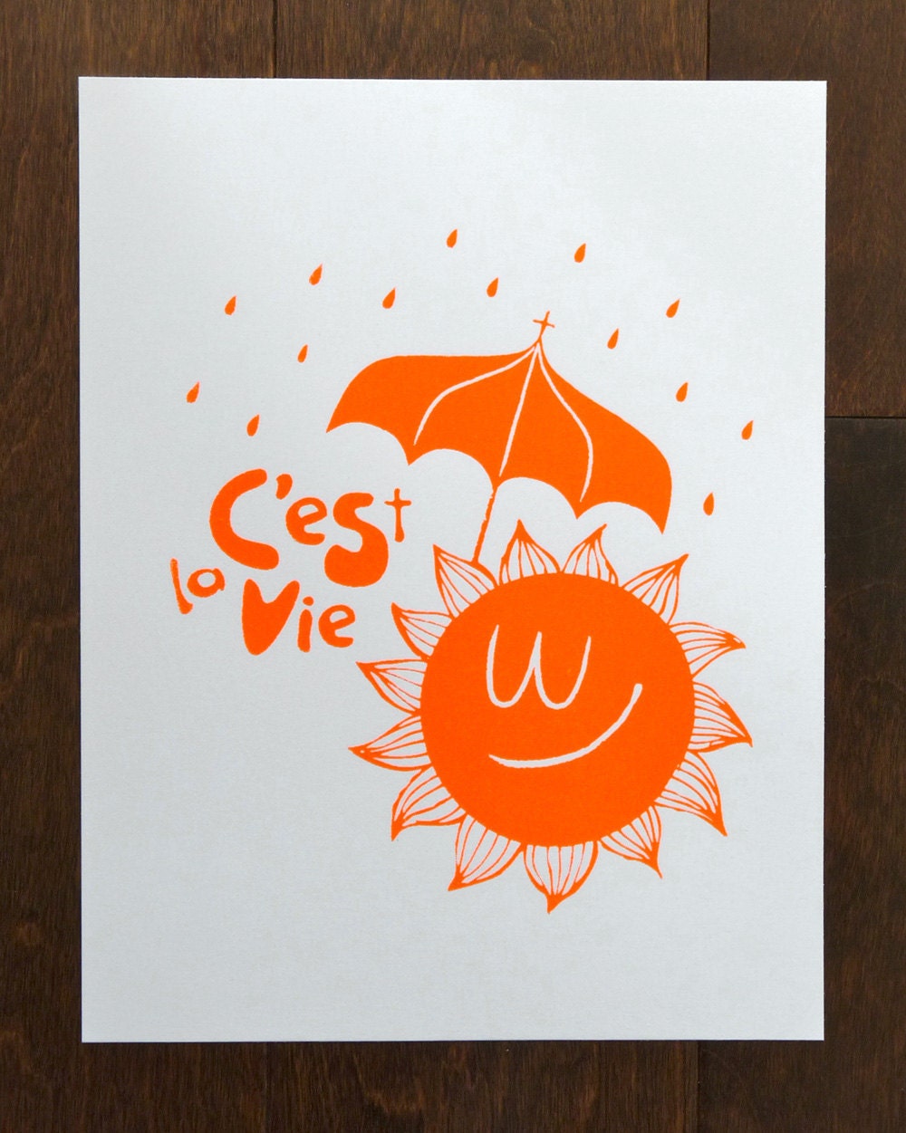 C'est la vie - limited edition screen print