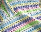 Colorful Kittens Baby Afghan - Made to order in your choice of colors