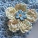 Blue Shell Swirl Baby Hat - Newborn size