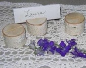 Set of 4  Branch Stump Place Card Holders for Weddings Special Event