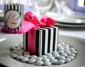 Printable DIY Stripe 2 Inch Square Box Many Color Options