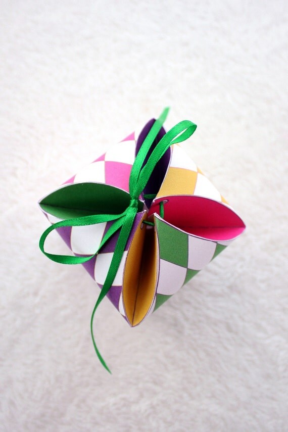 Harlequin Mardi Gras Printable Blossom Box