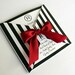 EDITABLE Printable Black and White Striped Square Wrap Invitation
