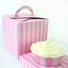 Posh Pink Stripe Printable Cupcake Holder Box