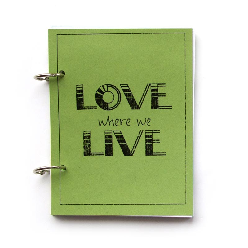 Home Minibook or Scrapbook for New House - Love Where We Live in Clover Green