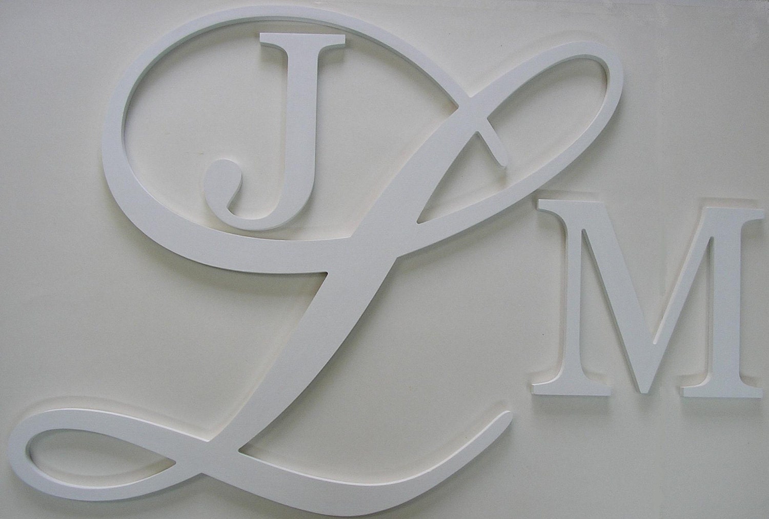 Hanging Monogram Letters Extra Large Fancy Designer 40 inch combo shown in white SOLD PER set