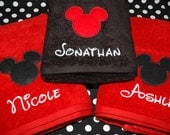 Mickey Mouse Inspired Bath-Beach Towel Personalized with Any Name your choice of color towel