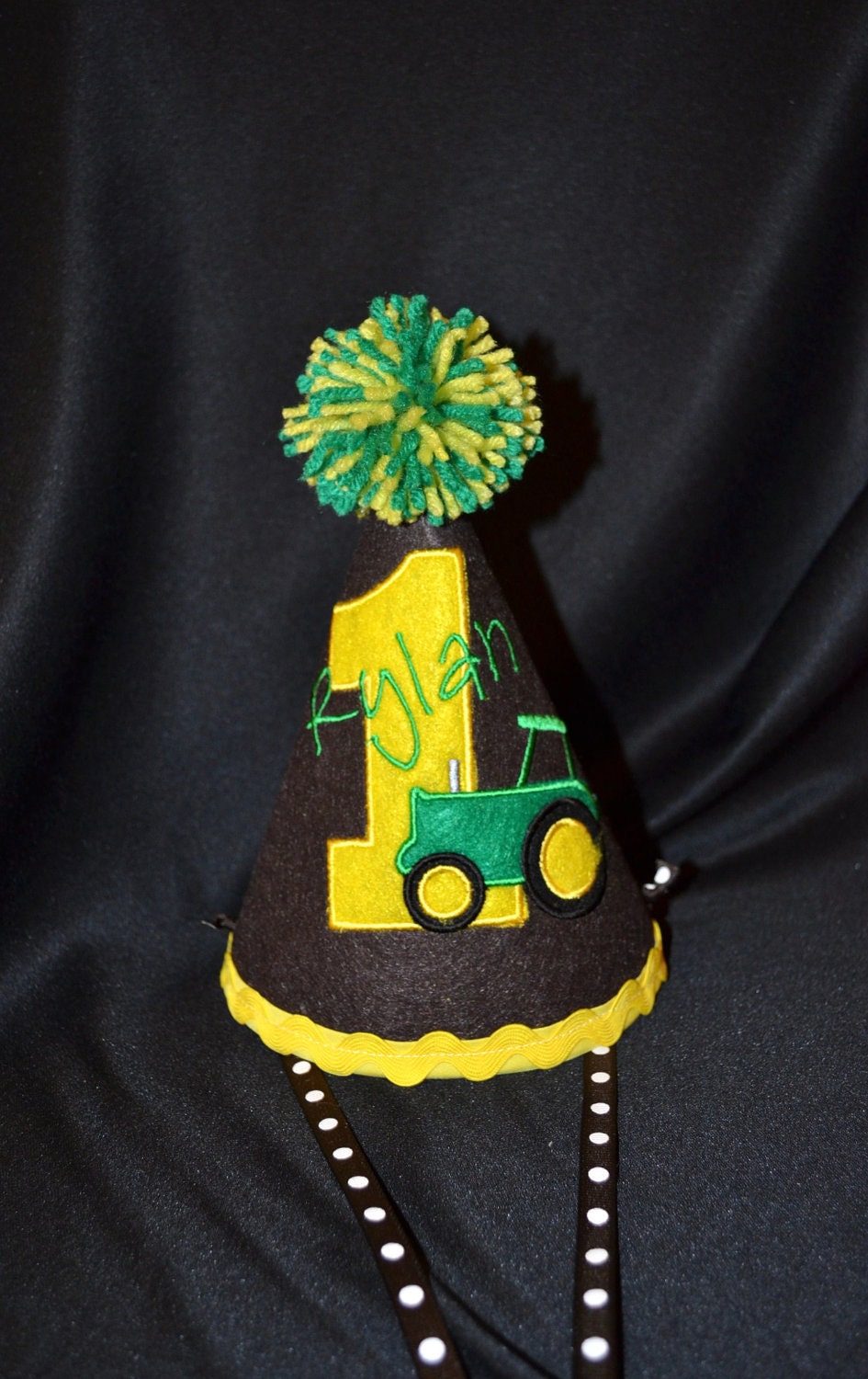 1st Birthday Party Hat Tractor Theme