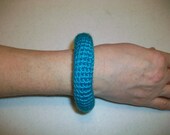 Soft Bright Blue Bangle Bracelet