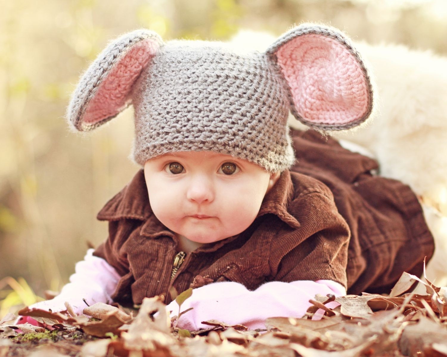 Baby Mouse Crochet Hat Pattern PDF