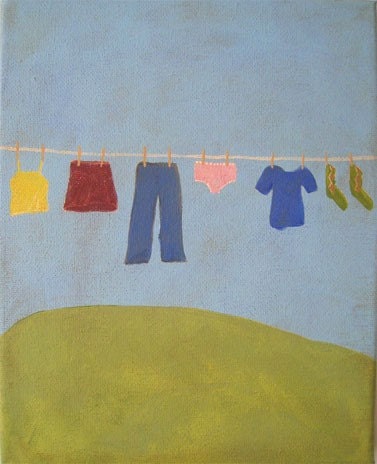 Laundry Day... ORIGINAL PAINTING 8x10