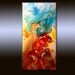 Original Modern Painting, Red And Blue Abstract painting, Contemporary Fine Art by Henry Parsinia Large 48x24