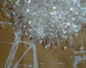 Japanese two cut (hexagon) beads No. 533, clear AB finish, 10g