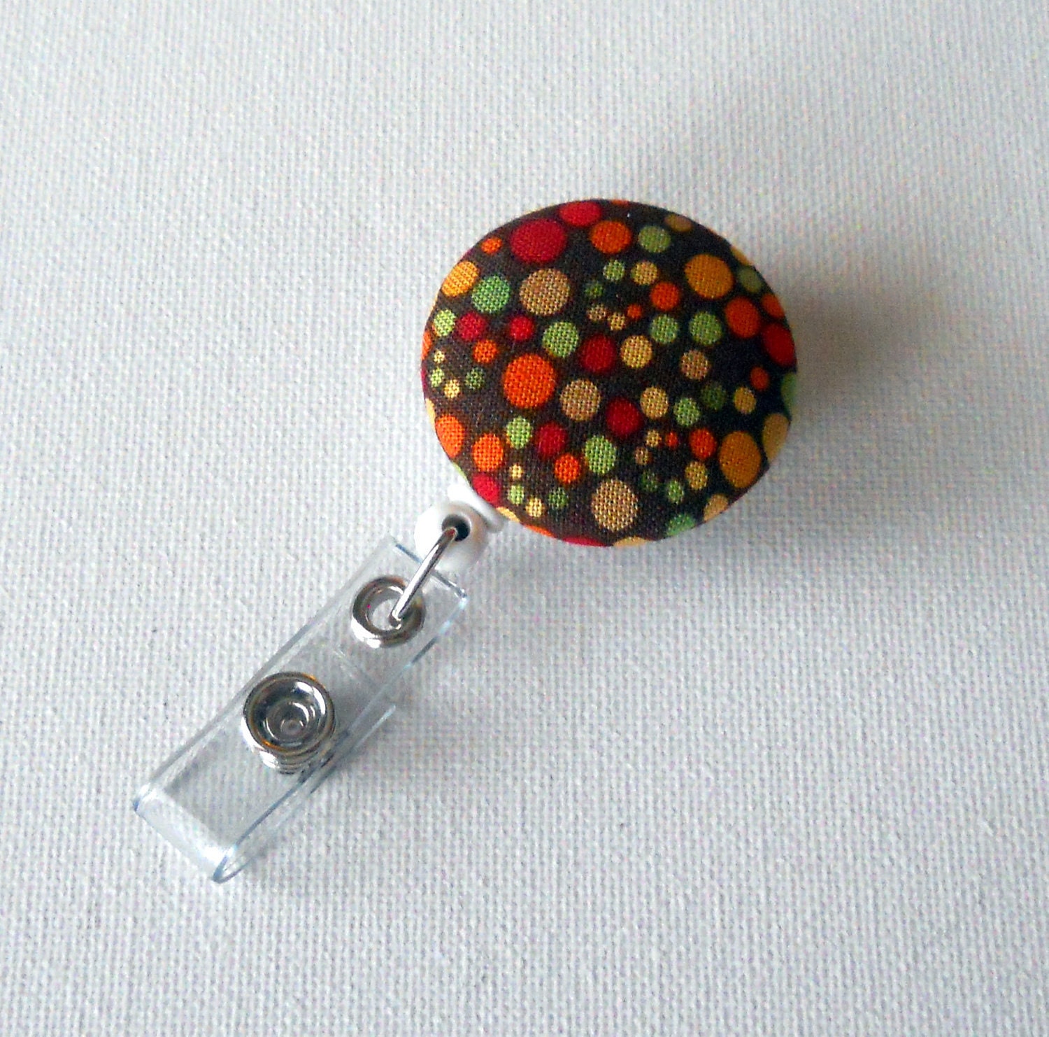 Fall Autumn  - Retractable ID Badge Reel - Nursing Badge - Nurse Badge Holder - Cute ID Badge Clip - Button Badge Reel