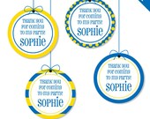 Design it yourself - Polka dots and stripes - Personalized DIY printable thank you circles - Choose your own font and colors