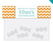 Design it yourself - Chevron - Personalized DIY printable treat bag label - Choose your own font and colors