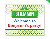 Sesame Street party - Personalized DIY printable sign