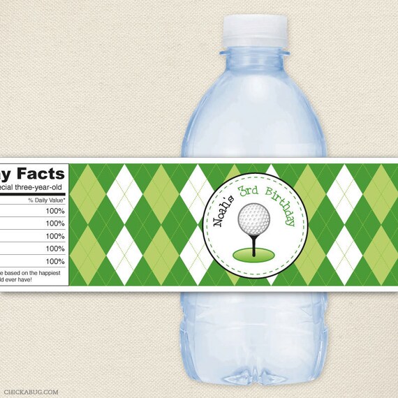 Golf party - Personalized water bottle labels - Set of 15 Il_570xn