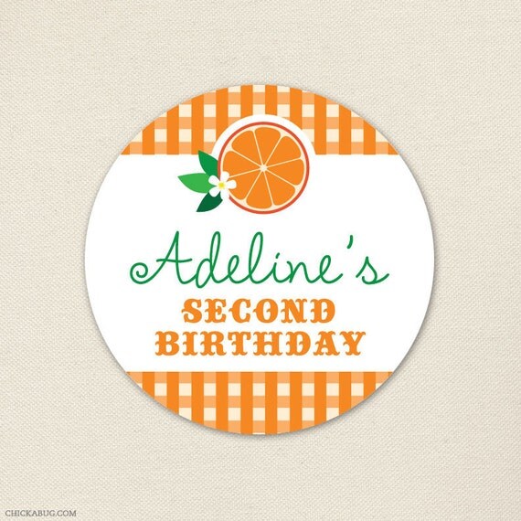 Orange party - Custom stickers - Sheet of 12 or 24 Il_570xn