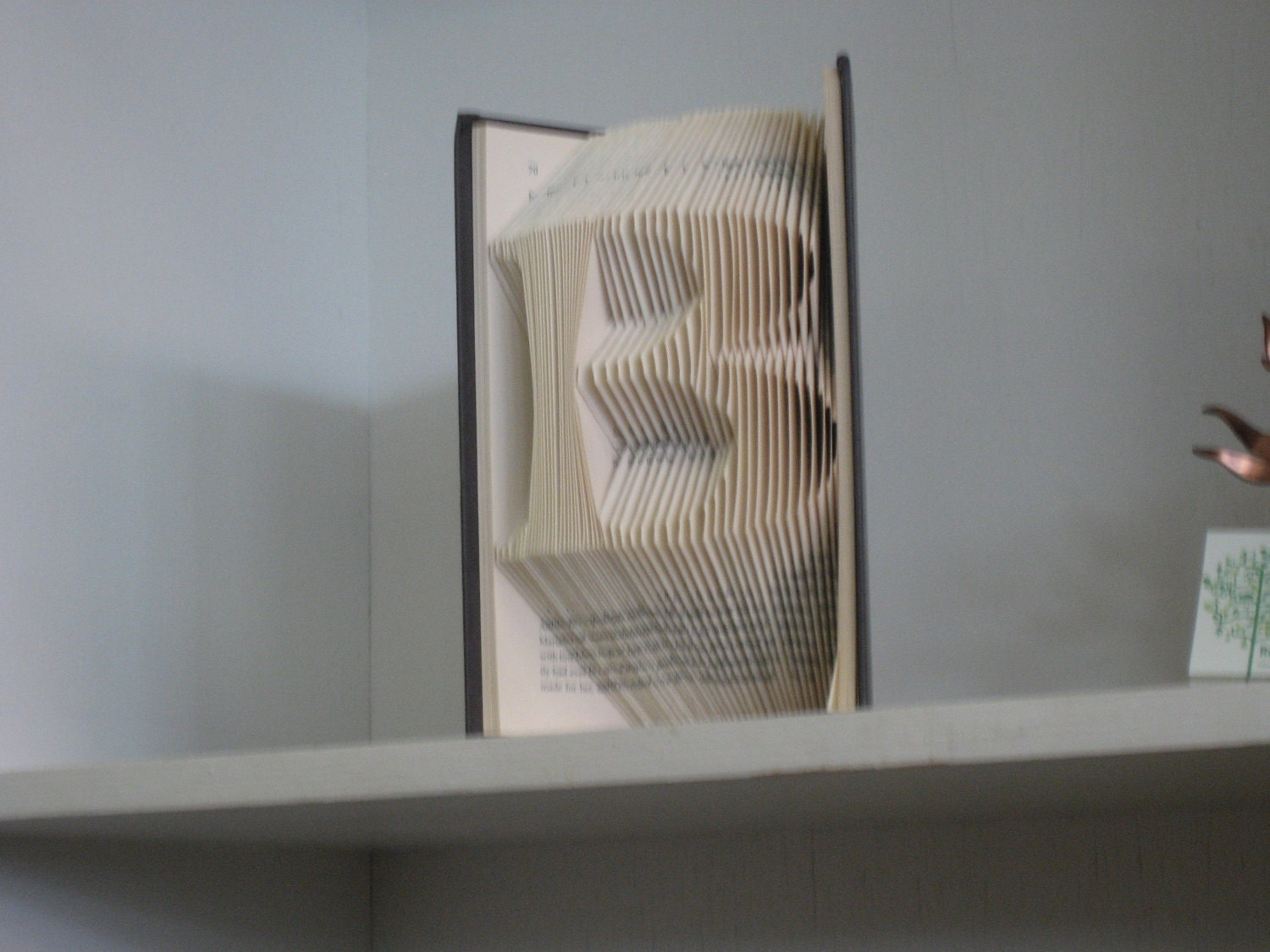 Custom Folded Book Art Sculpture - one large initial