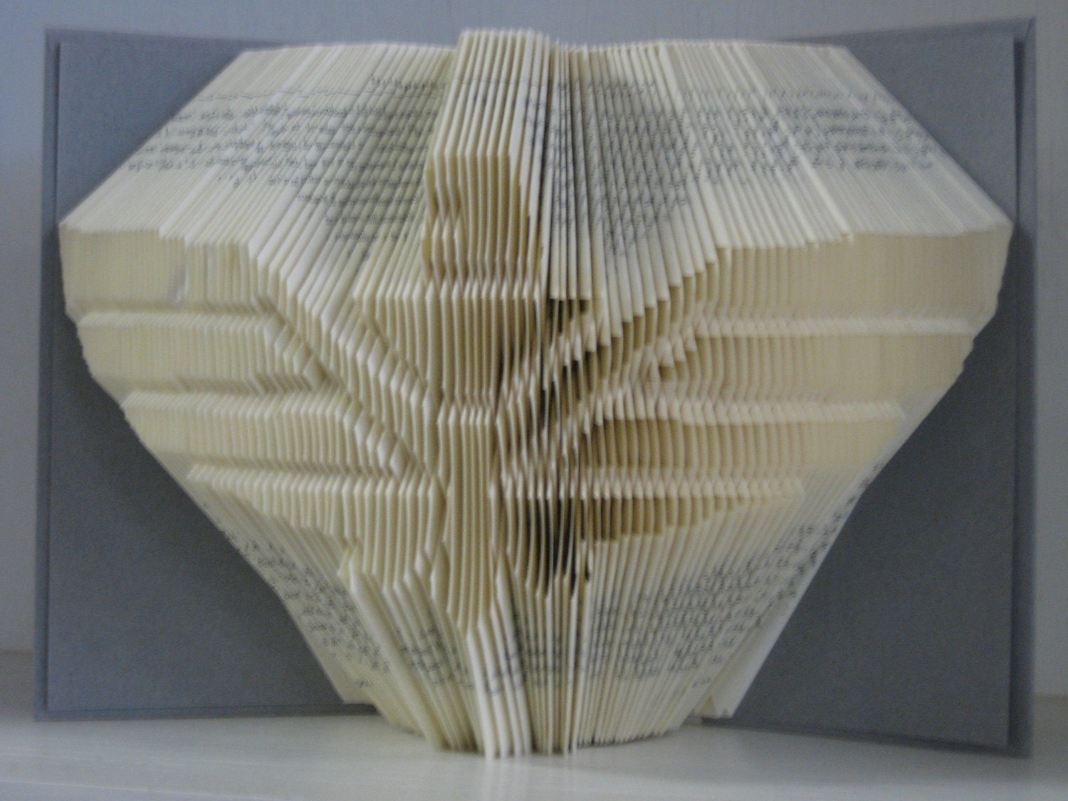 Folded Book Art Sculpture - Stylized Bird