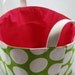 fabric bin storage organizer 10 X 10 x 10 with natural cotton webbing for handles Choose your colors