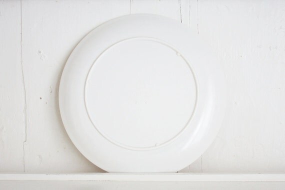 Vintage Stetson Melamine Plate: Melmac Dinner Plate, Hot Pink, Gray and Brown Atomic Botanical Design, Similar to Temporama