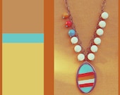 Goldenrod Flag Necklace Simplified in Bronze