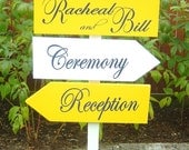 Wedding Welcome Sign.  Personalized Directional Sign with Arrows. Perfect for your Wedding Ceremony, Reception, Event or Photo Prop.