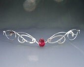 Forever My Heart Bridal Tiara Crown Sterling Wedding  Circlet Celtic Elven Medieval Fairytale Renaissance Headpiece Headdress Tiara IN STOCK