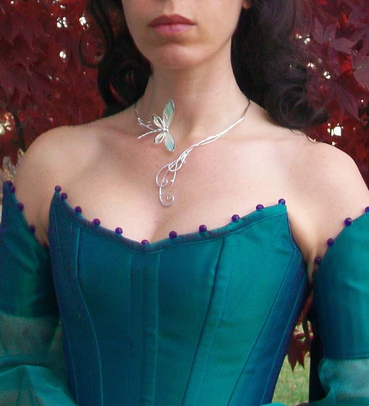 Dragonfly Tales Torc Necklace Jewelry Sterling Silver Fashion Renaissance Medieval Faery Magic