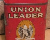 vintage union leader tobacco tin