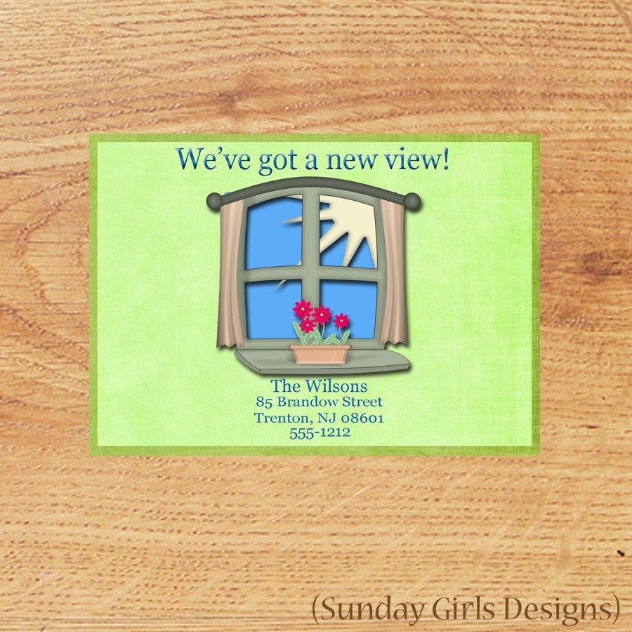 New View Change of Address Card - Printable Custom Card