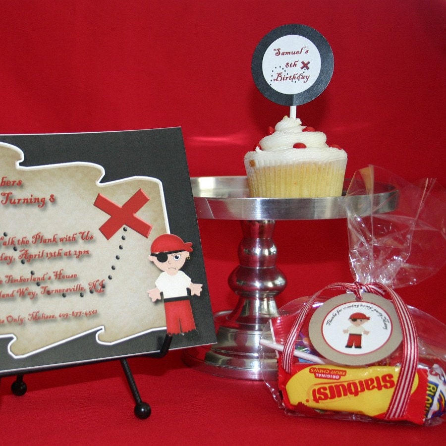 Printable Circle Punches - Pirate Party Tags, Cupcake Flags, Labels, and More