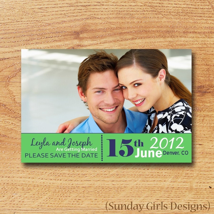 Save the Date Card - Digital or Printed - Modern Poster Band