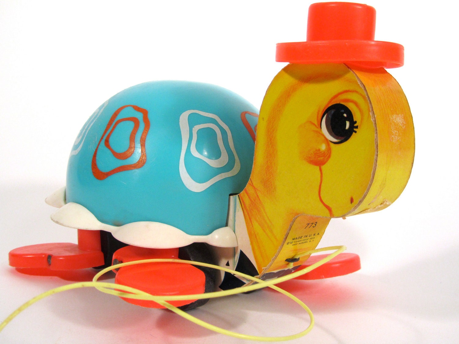 Vintage Fisher Price 1962 Num. 773 Tip Toe Turtle