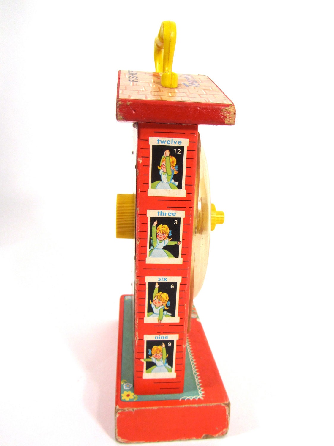 Vintage Fisher Price Musical Tick Tock Clock Learning Toy 998