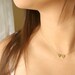 Two Heart Initial Necklace in Gold - REVERSIBLE - Bride, Bridal, Bridesmaid gift, Wedding, Mother's Day, Anniversary