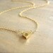 One Heart Initial Necklace in Gold - REVERSIBLE - Bride, Bridal, Bridesmaid gift