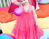 Ruffles and Twirls - petti dress in FRENCH ROSE