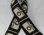 Black Click...Rare Discountinued Fabric Camera Strap Cover Reversible Camera and Stripes
