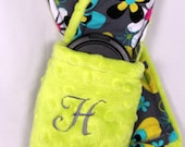 Neoprene Personalized Quick Release Hipster Camera Strap Set FarOut Floral with Apple Minky
