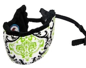 Camera Wrist Strap .. Quick Release Lime Damask