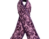 Camera Strap Cover Purple Lavender with Purple Minky