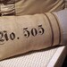 French No. 505 Burlap and Ticking Pillow Cover