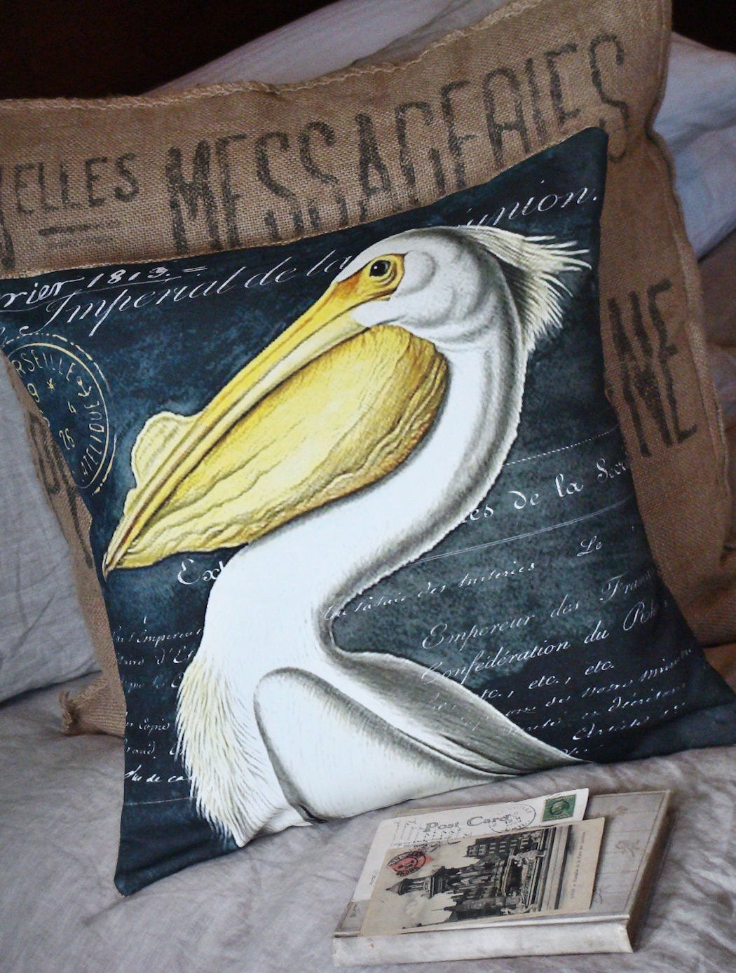 Pillow Cover Cotton and Burlap Pillows